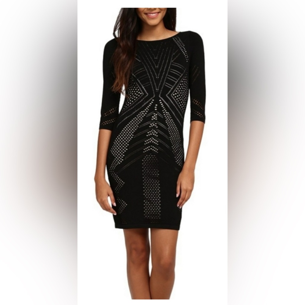 Calvin Klein Three Quarter Sleeve Bodycon Dress